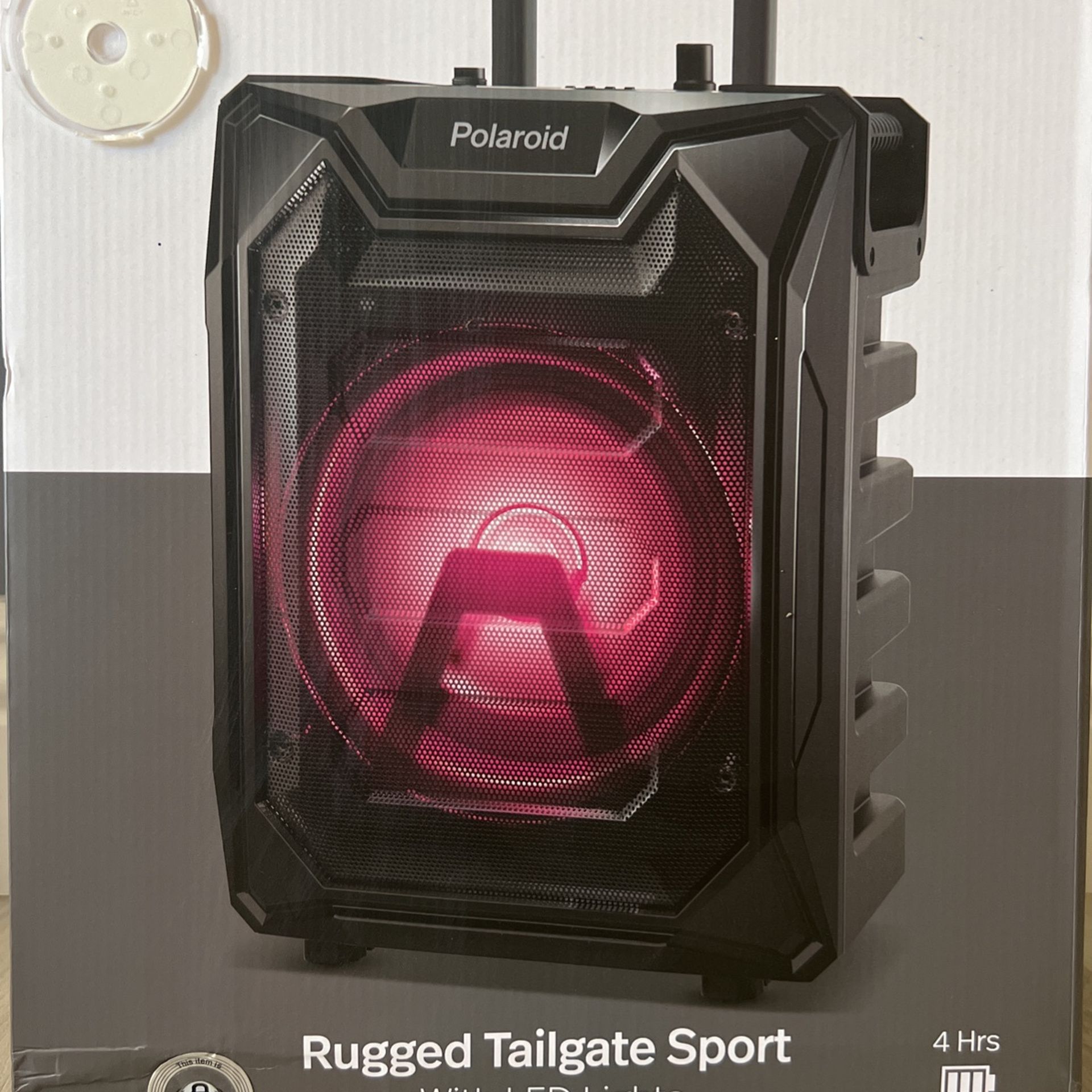 Polaroid Bluetooth Speaker Rugged Tailgate Sport With Led