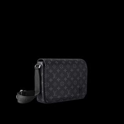 Premium Black Embossed Crossbody Messenger Bag – Adjustable Strap – Modern Urban Style