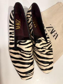 ZARA zebra loafers