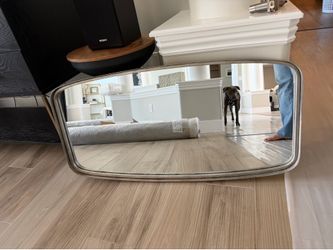 Silver bathroom mirror
