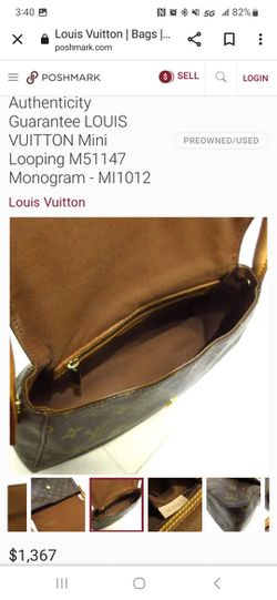 LOUIS VUITTON Monogram Mini Looping Shoulder Bag M51147 LV Auth