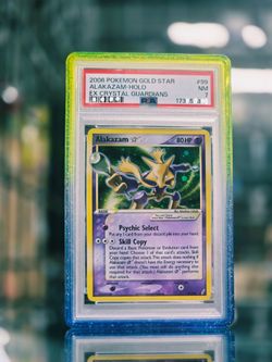 Alakazam Gold Star Holo PSA 7 EX Crystal Guardians