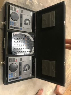 D.J. CD players and mixer