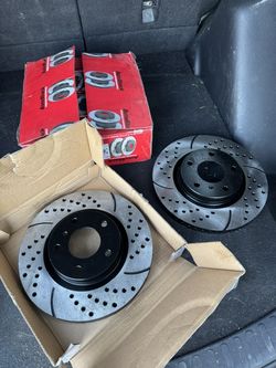 Nissan 350Z front Drilled & Slotted Brake Rotor Set