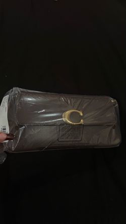 coach jet shoulder bag brown gold