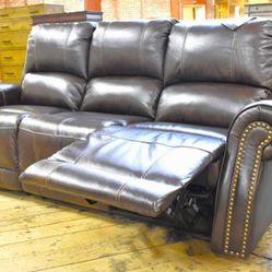 BUNCRANA CHOCOLATE POWER RECLINING SOFA 