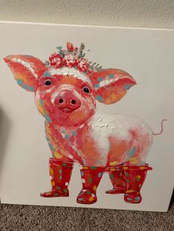 Pig painting 20” x 20”