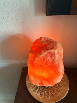 Himalayan Salt Lamp with Wood Base