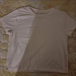 Plain White Crop Top Size: XL
