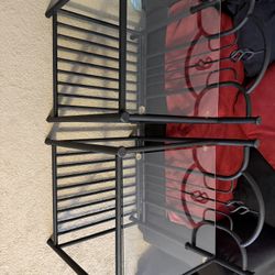 Pair Wrought Iron Side Tables 