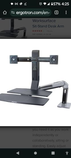 WorkFit-A, Dual Workstation with Worksurface
Sit-Stand Desk Arm