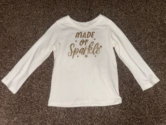 Girls White Long Sleeve Graphic Tee