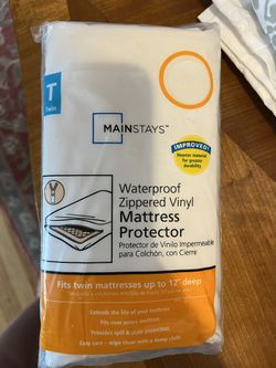 Mainstays NexGen Waterproof Zippered Mattress Protector, Twin