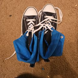 Black and Blue Converse Shoes Size 10 Men