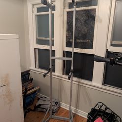 Freestanding two bike stand