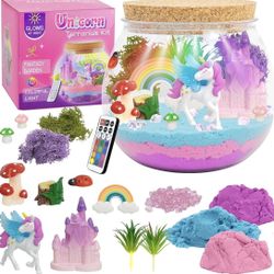 🆕 In 📦 LightUp Unicorn Terrarium Gifts,DIY Night Light Kit with Remote Control&1️⃣3️⃣Lighting Colors,Great gift ideas for Ages4-11