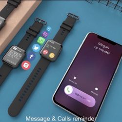 Smart Watch for Men, 1.71" Full Touch Smartwatch with Heart Rate Monitor, Message Notification Sleep Monitor, IP68 Waterproof Fitness Watch with 20 Mo