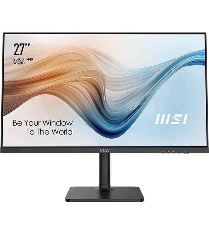 MSI 27" QHD monitor with arm desk mount