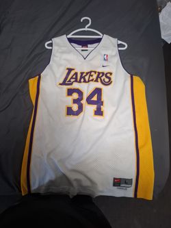 Vintage Nike Shaquille O'Neal Los Angeles Lakers white alternate jersey