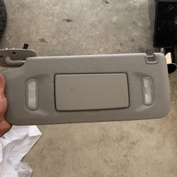 Left Driver Sun visor w/ Vanity Lamp & Mirror GRAY