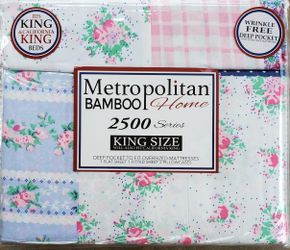 Metropolitan Bamboo 2500 Series King Size 4pc Sheet Set