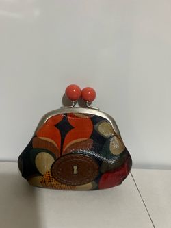 Fossil Key-Per Coated Canvas Kiss-Lock Coin Purse
