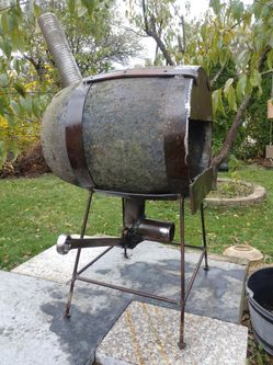 Blacksmith Coal Burning Forge Repurposed Foundry Crucible