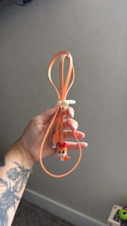 Pop mart phone charger power puff cry baby
