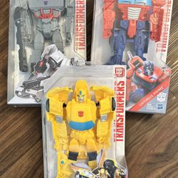 3 Factory Sealed 2018 Titan Changers Optimus Prime Megatron Bumblebee Figures