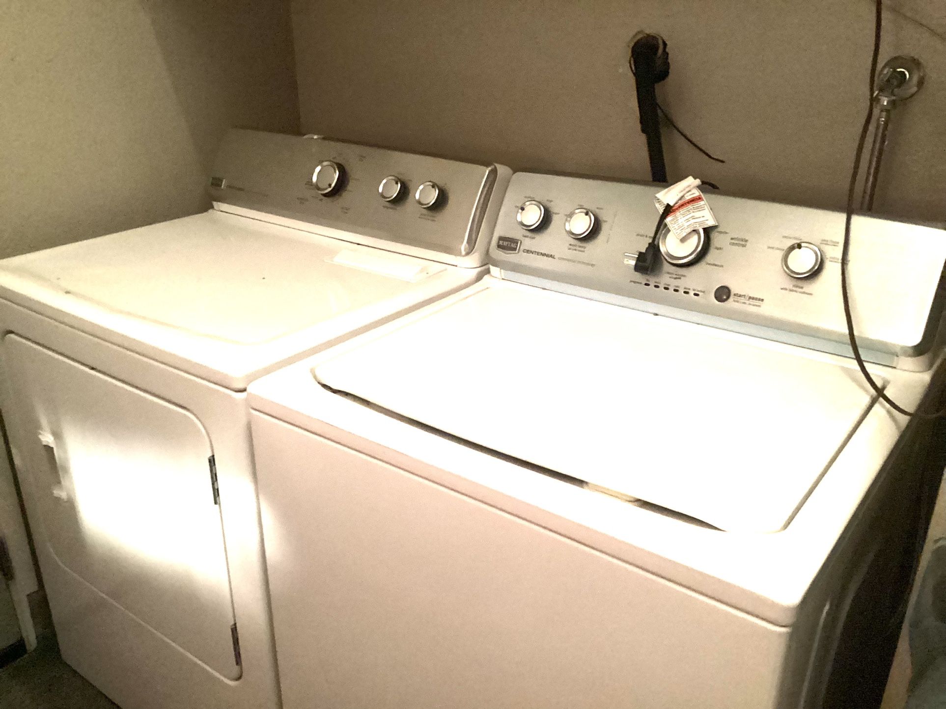 Maytag Centennial 4.5 cu ft Washer & Dryer Set (Washer Needs A Timer)