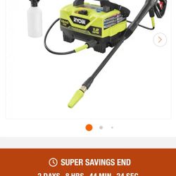 Ryobi 1800 PSI 1.2GPM Electric Pressure Washer