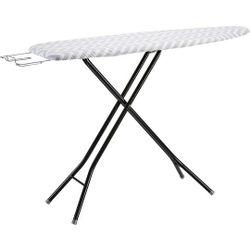 Amazon Basics Full-Size Ironing Board - 4-Leg Fold-Up, Chevron Removable Cover

