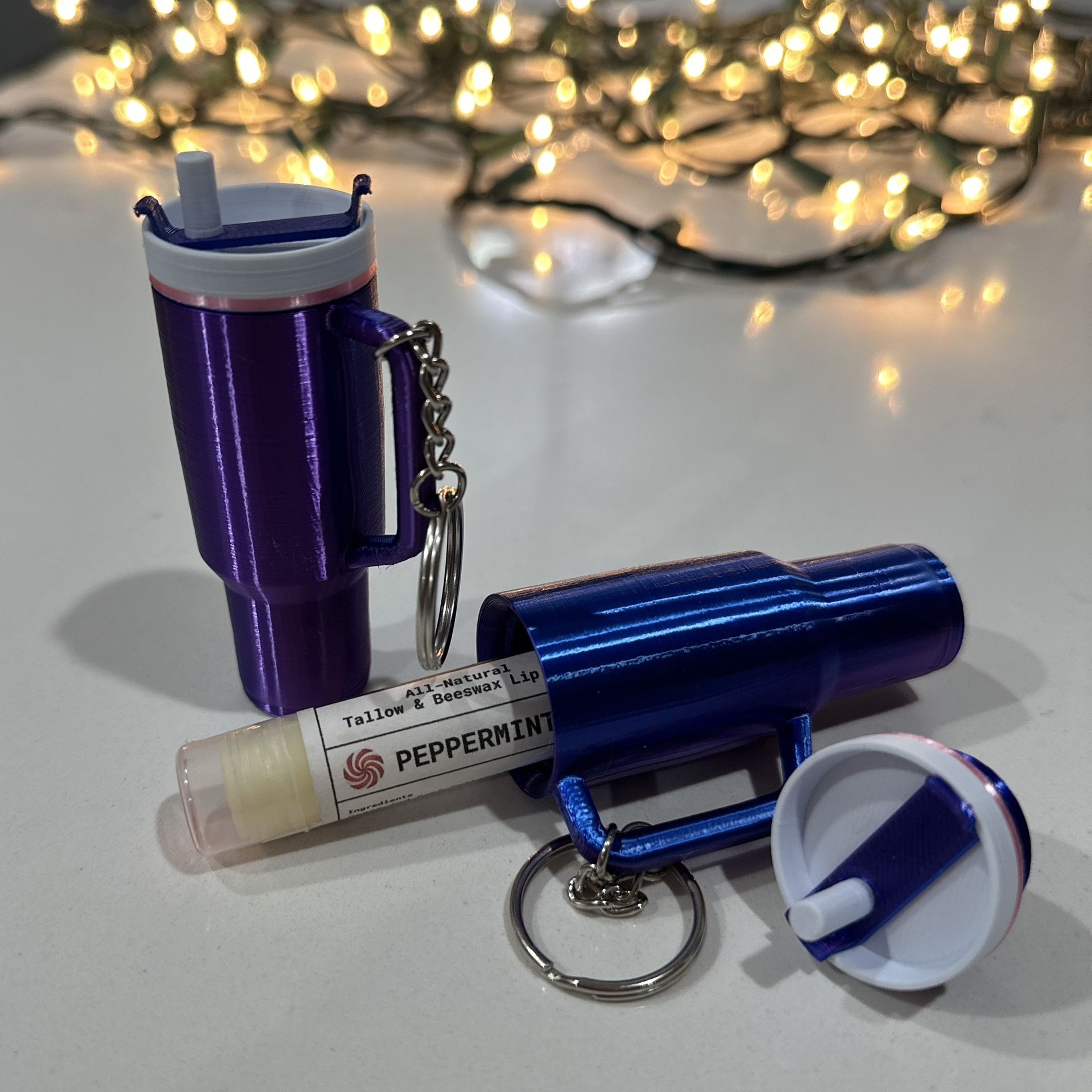 Mini Stanley-“like” Chapstick Keychain 