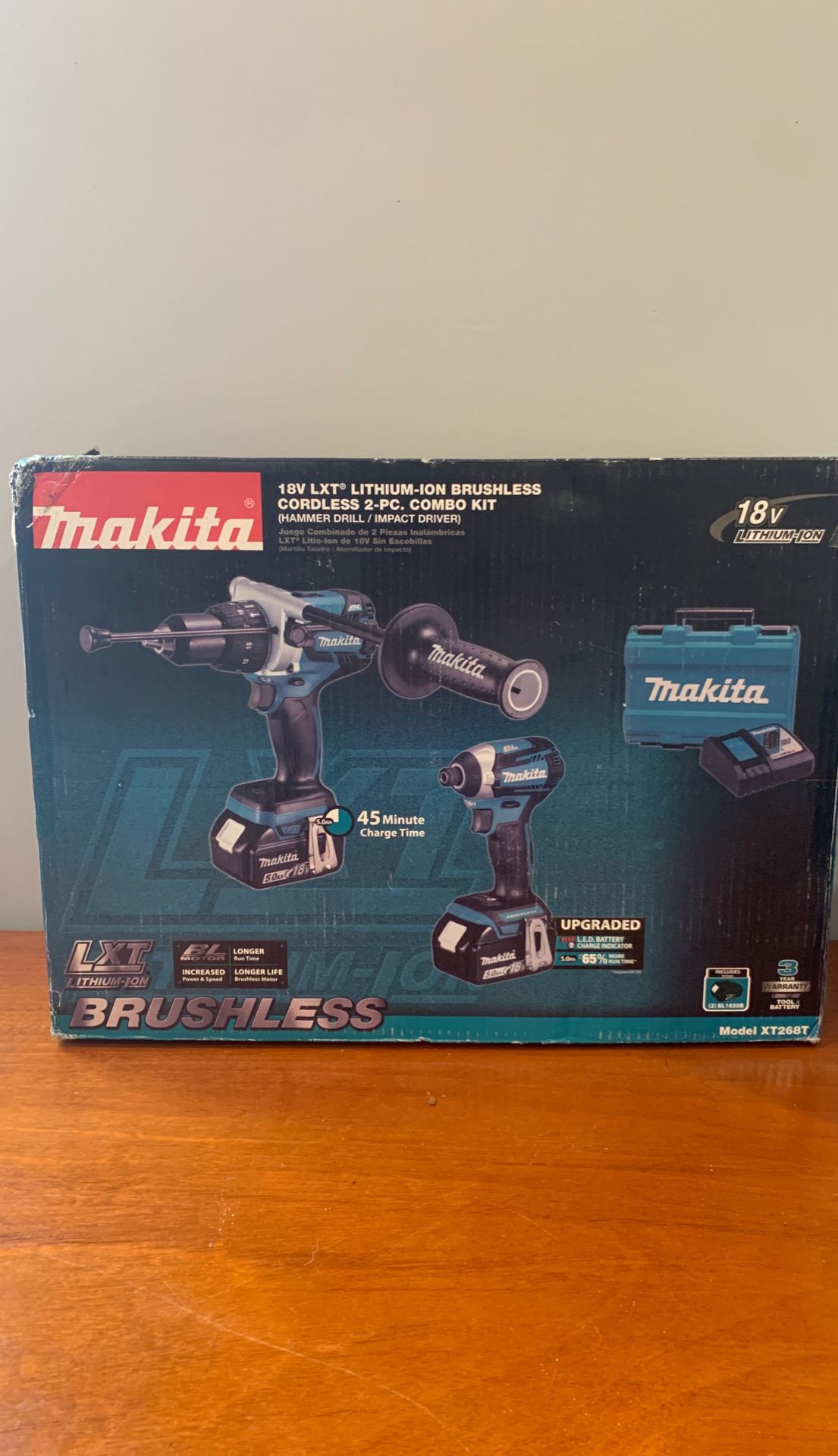 Makita 18-Volt LXT Lithium-ion Brushless Cordless 2-piece Combo Kit (Hammer Drill/ Impact Driver) 5.0Ah