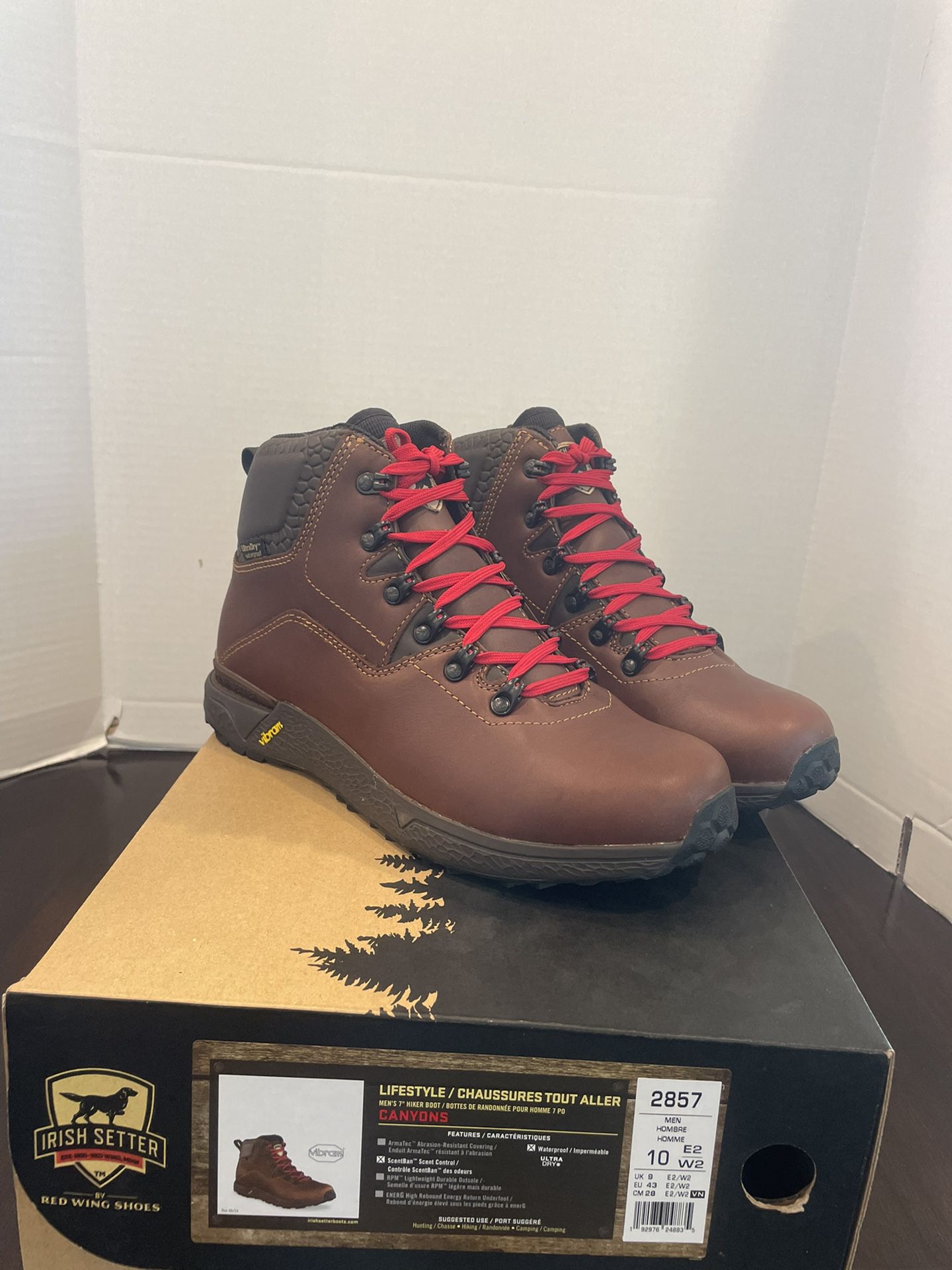 Irish Setter By Red Wing Canyons 7" Hiking Boots Sz 10 Men - 2857 Retails $170 Asking $120