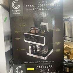 Complete Cuisine 2-in-1 12 Cup Coffee Maker