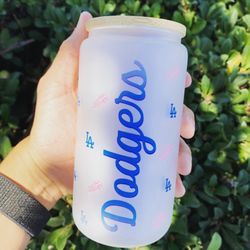 Los Angeles Dodgers Baseball Cup Glass Can New In Box