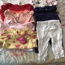 Baby Girl 3 To 6 Month Onsies And Pants