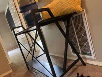 Black computer desk
