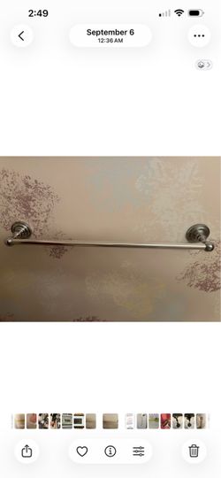 Chrome towel rack
