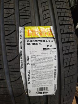 Pirelli 285/45 R22 114H M+S XL Scorpion Verde A/S +2 All Season, Brand New! (1 Tire Only!)