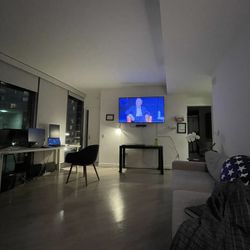 65" Element Roku TV with wall mount, remote, speakers and sub