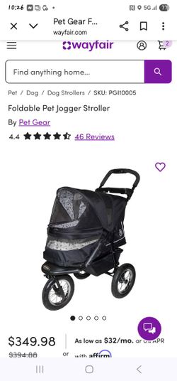 Pet Gear Folding Jogging Stroller