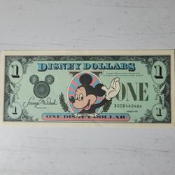 1987 DISNEY DOLLAR CRISP UNCIRCULATED