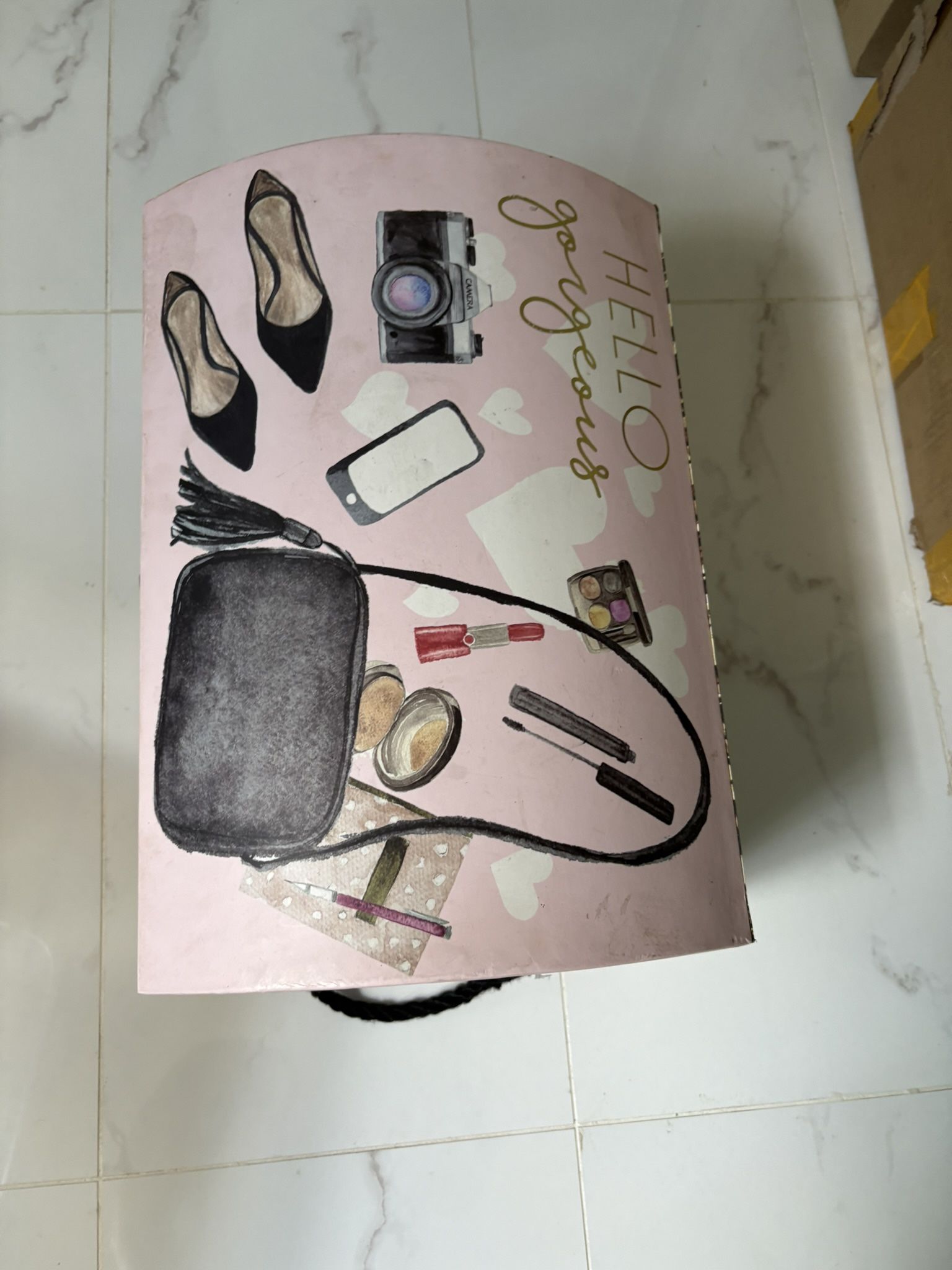 Pink and Black Fashion Accessory Box