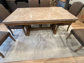 Marble dining table set