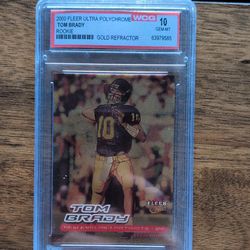 2000 Tom Brady Rookie Fleer Ultra Polychrome Gold Refractor