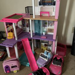 Barbie Dream House + Camper + Cars 