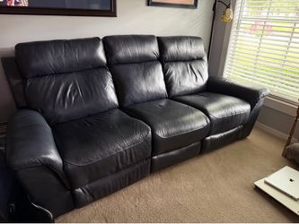 Leather couch & loveseat