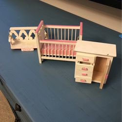 Dollhouse 1:12 Nursery Crib Set